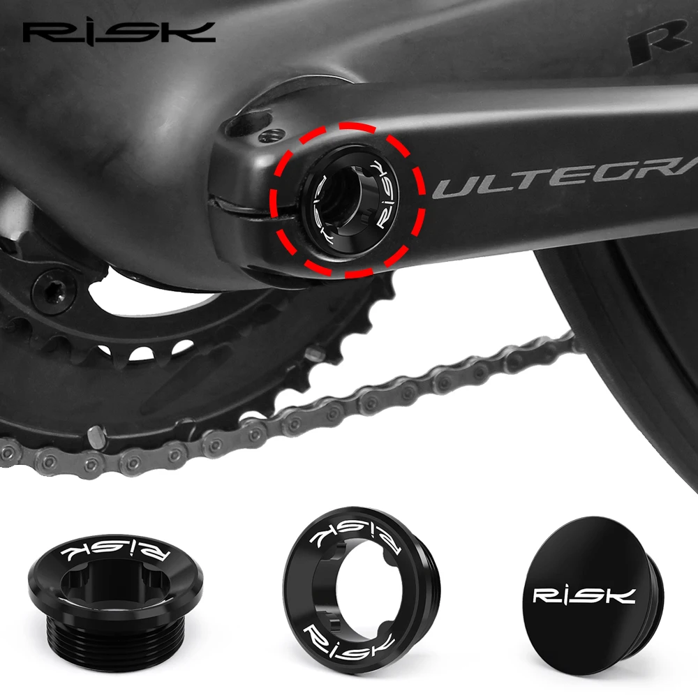 

NEW RISK M20x8mm Bicycle Bottom Bracket Bolts Aluminum Bike Chainwheel BB Cranks Cover Cycling Cups Arm Bolt With Transfer tool