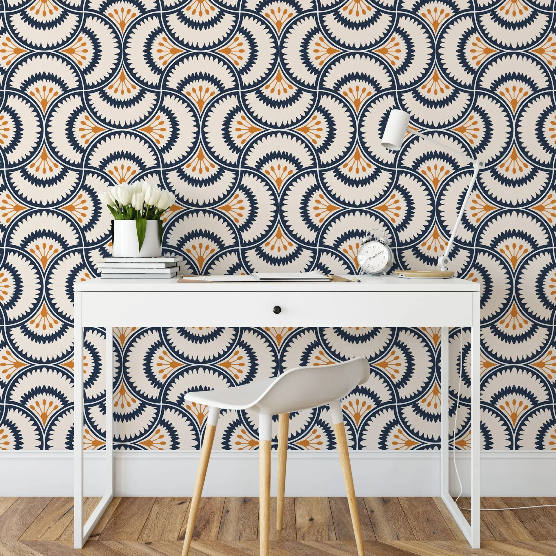 

Peel and Stick Wallpaper Boho Home Decoration Geometric Trellis Contact Paper Self Adhesive Wallpaper for Cabinets Bedroom