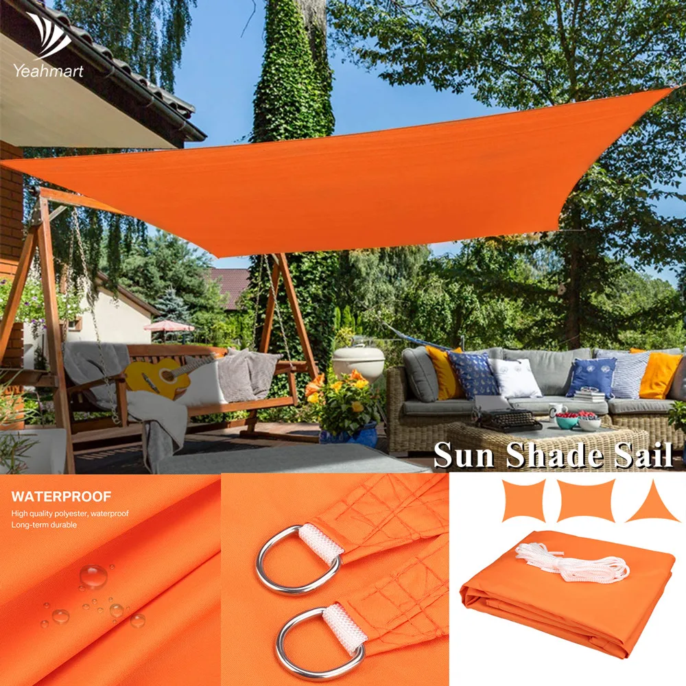 Wasserdichter Sonnenschutz, Segelüberdachung, rechteckig, UV-Block, Sonnenschutz für den Außenbereich, Garten, Terrasse, Hinterhof, Terraza, Markise, Sichtschutz – Detail 13