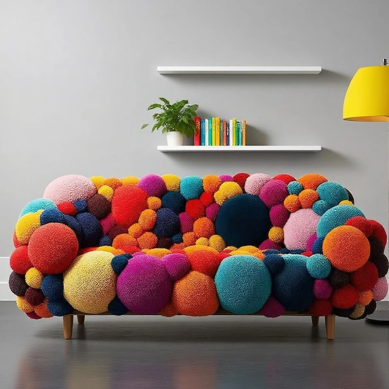 

Ball sofa Jane living room leisure sofa Internet celebrity colored candy sofa