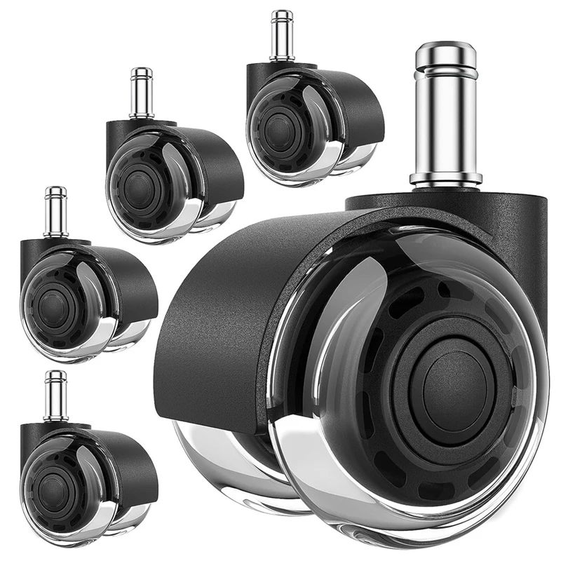 

Office Chair Wheels,2 Inch Replacement Soft Mute Desk Caster Wheels For Work & Gaming Chair, Heavy Duty And Safe Rolling