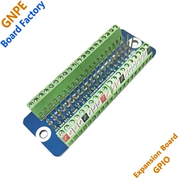 Raspberry Pi GPIO pin expansion board with pin labels