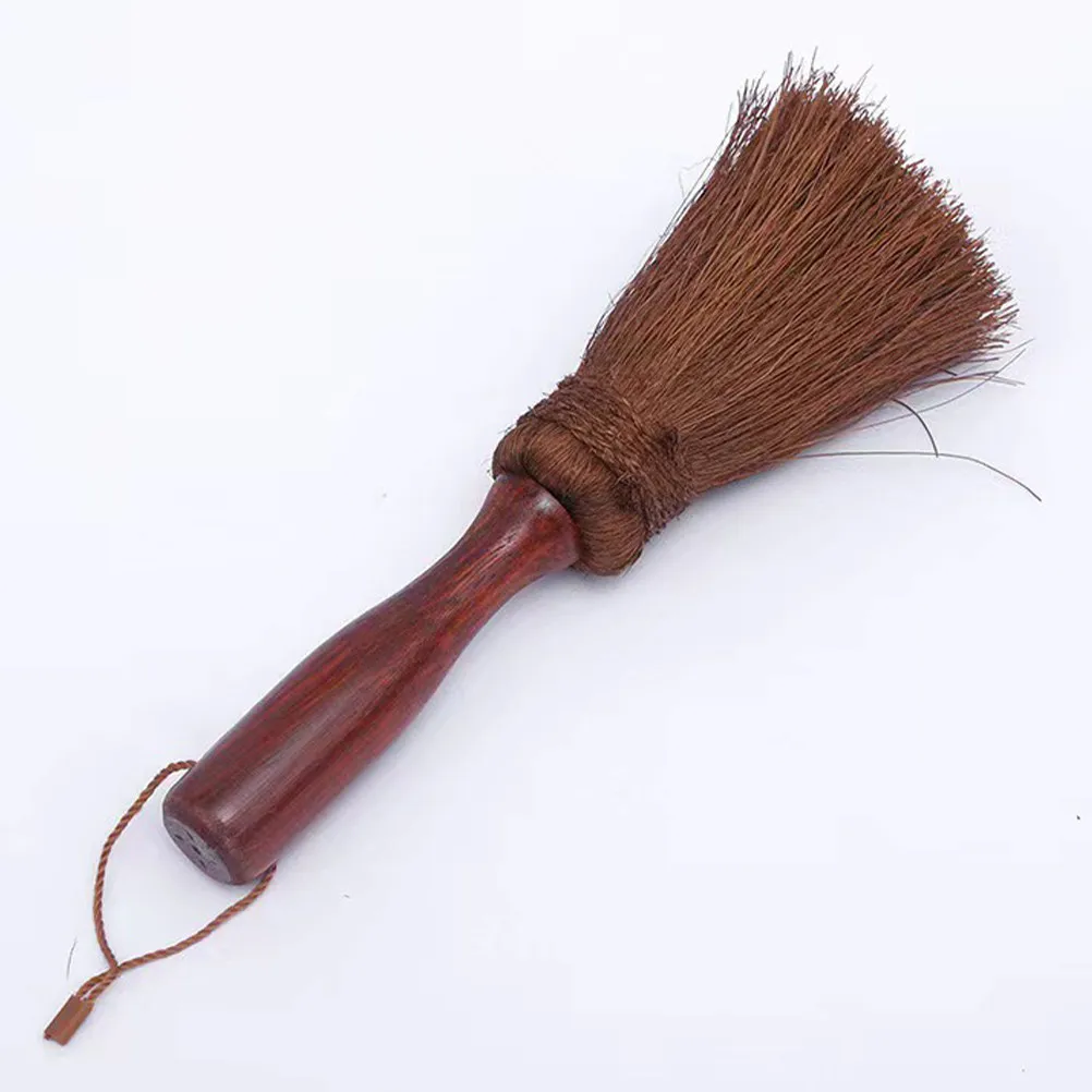 Coconut Fiber Dish Brush with Ergonomic Wood Handle Strong Grease Scrubber for Wok Pans Cookware Washing Quick Cleaning Kitchen