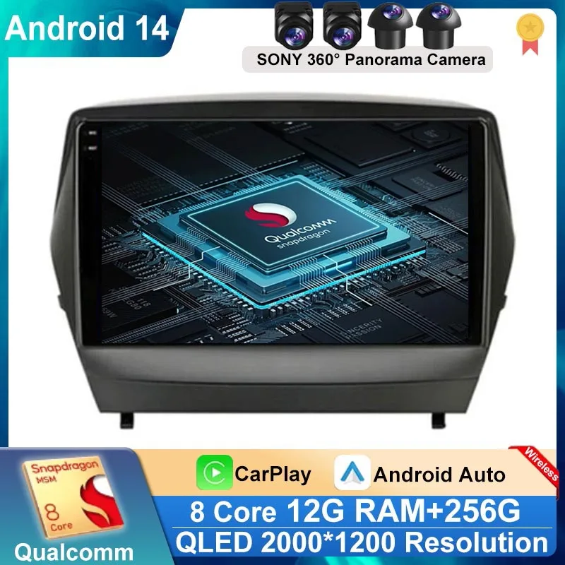 

Android 14 Car Stereo Radio Multimedia Video Player for Hyundai Tucson 2 LM IX35 2009-2015 Navigation GPS Carplay 2Din 4G NO DVD