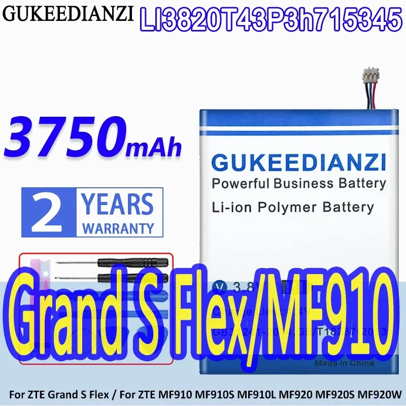 

LI3823T43P3H715345 Mobile Phone Battery 3700Mah For Zte Grand S Flex MF910 MF910S MF910L Long-Lasting