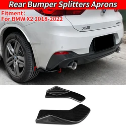 For BMW X2 F39 2018-2022 2019 2021 Car New Adjustable Rear Bumper Splitters Aprons Lip Spoiler Diffuser Wrap Angle Protector ABS