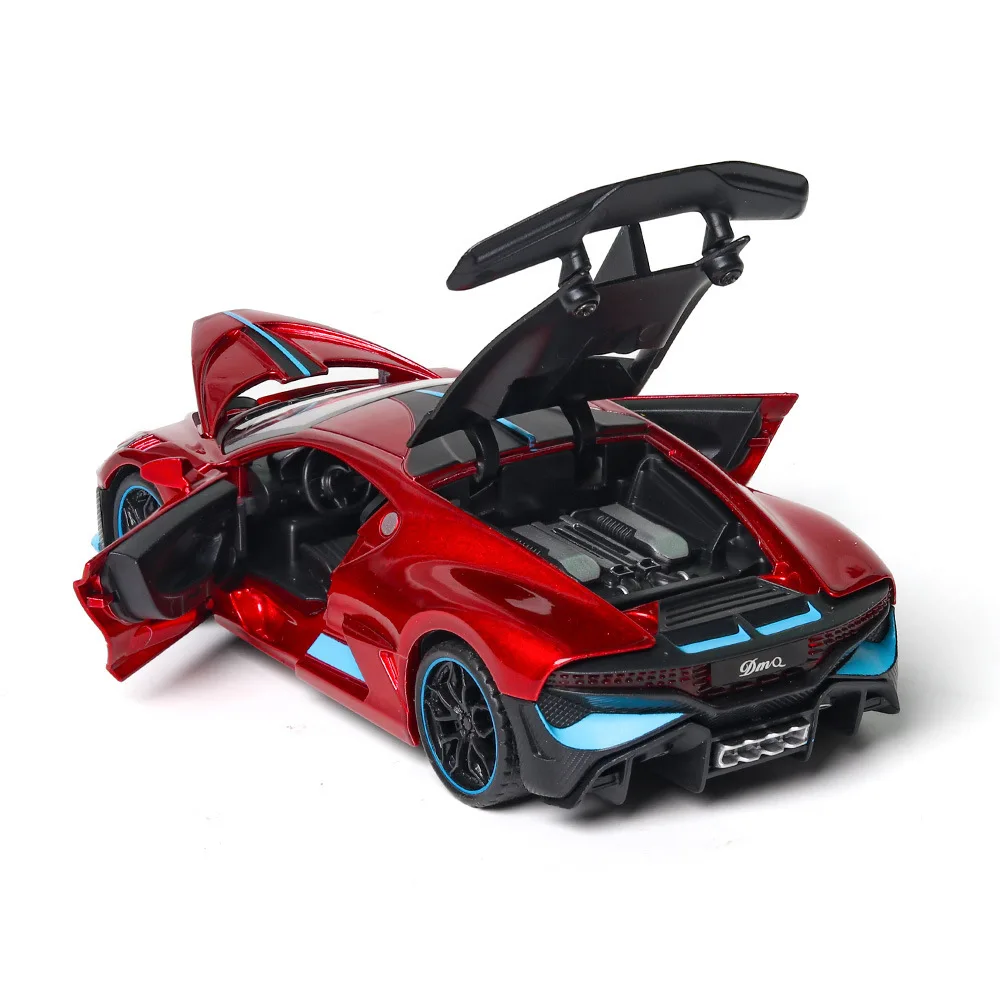 1:32 DIVO BOLIDE Supercar Car Models Alloy Diecast Mini Sports Cars Sound Light Doors Opened Pull Back Ornament for Kids Gifts
