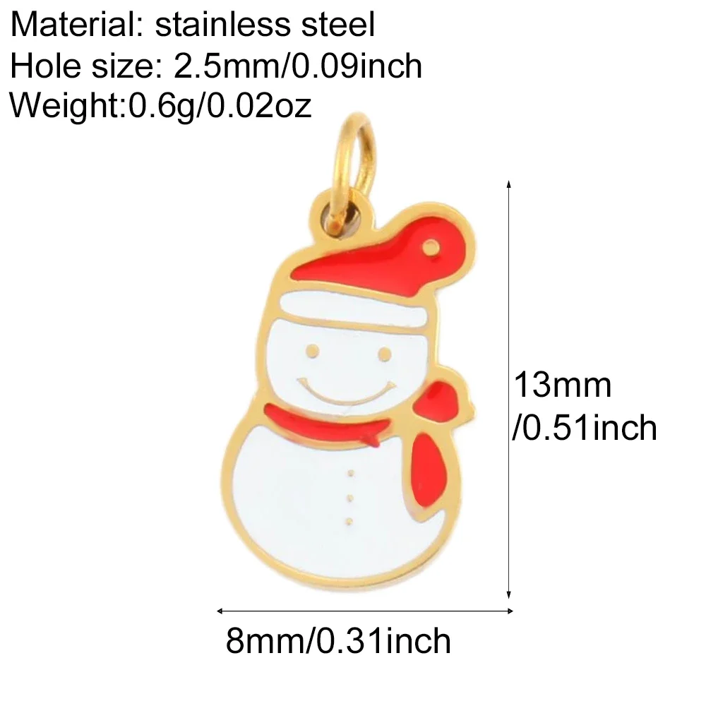 High Quality Stainless Steel Christmas Jewelry Pendant Snowflake Pendant DIY Necklace Christmas Tree Decoration Party Jewelry