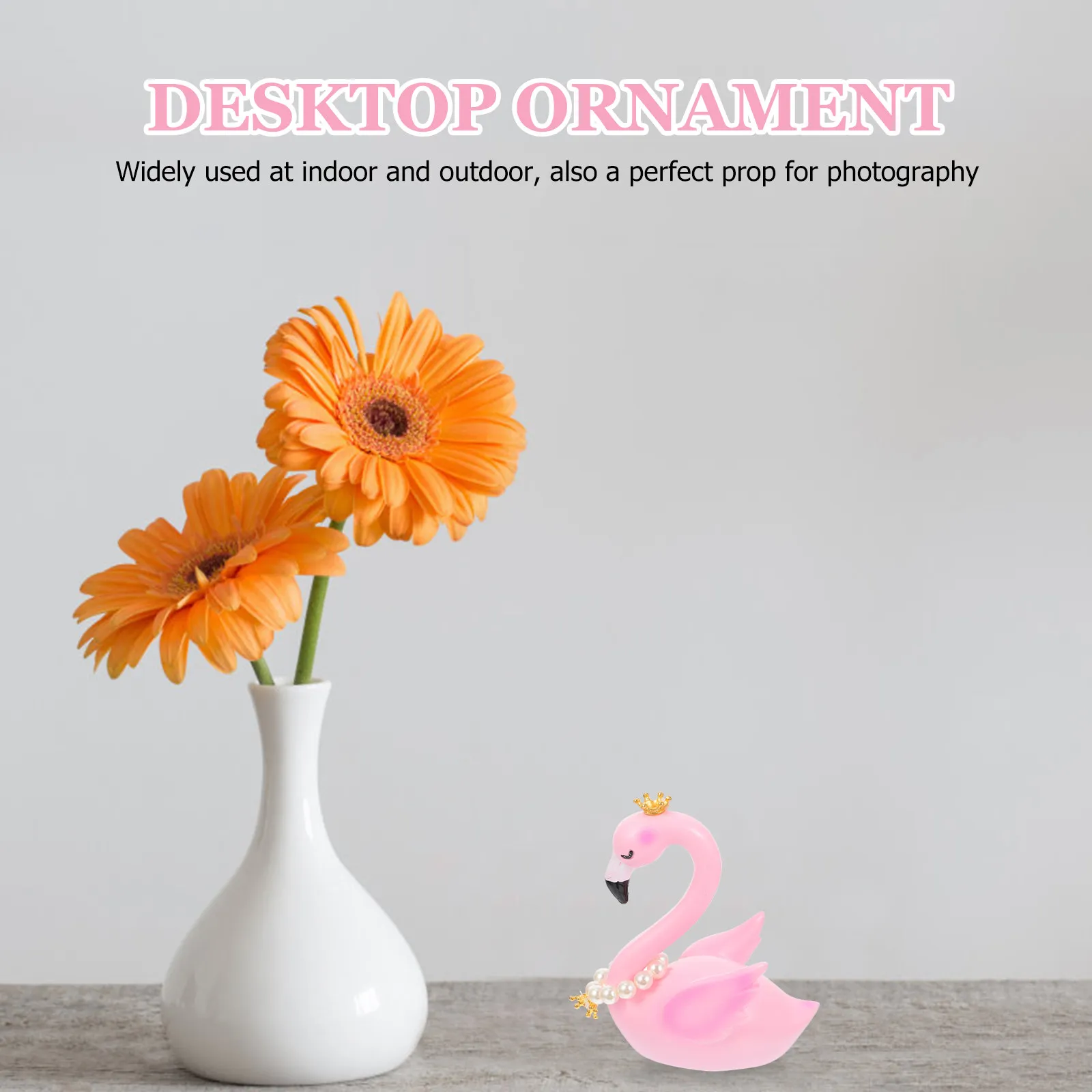 Flamingo Cake Swan Resin Art Decoration Realistic Wedding Birthday Home Garden Patio Outdoor Courtyard Decor Swan Figurine
