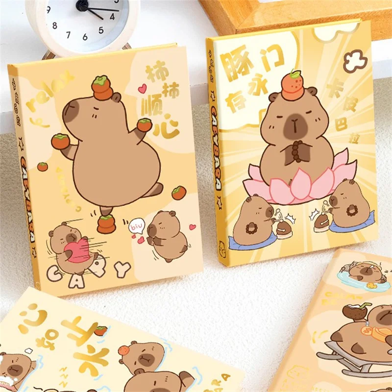 A7 Pocket Book On-the-go Portable High Value Mini Small Book Capybara Hardcover Handbook Student Notepad Mini Notebook