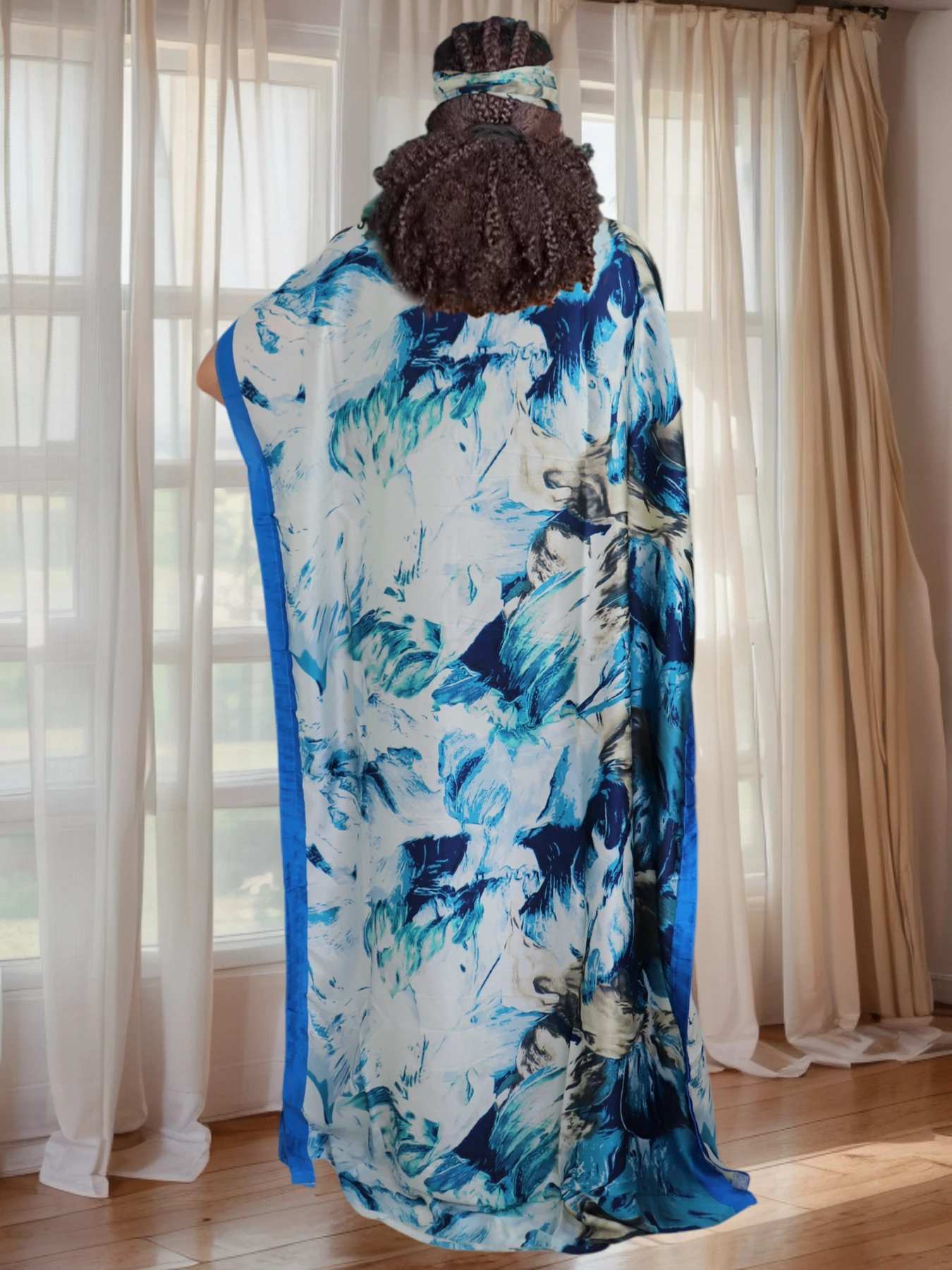 Damska sukienka Dashiki z kwiatowym nadrukiem - styl afrykański na imprezę i do noszenia na co dzień, modny wybór