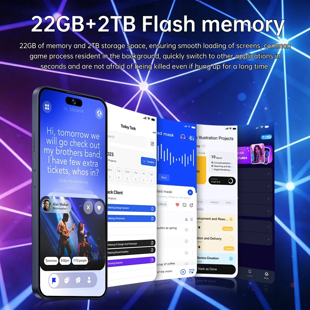 K-Touch Mobile Phones A17 Pro Max Smartphone 7.3 Inch Android 15 Global Version Cell Phone 16+48MP 5G Dual Card Dual Standby 7800mAh Global Version Cellphones