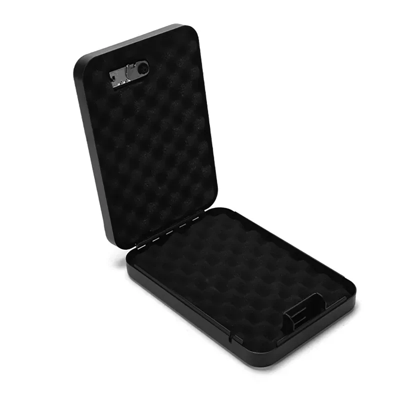 Portable Small Safe Box Travel Lock Storage Cabinet 3-digit Password Case with Security 3Ft Steel Cable for Passport Jewelry