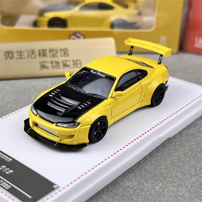 

Коллекционная модель автомобиля Nissan Silvia S15 из литого металла в масштабе 1:64, статическая, для демонстрации, подарок, сувенир, украшение