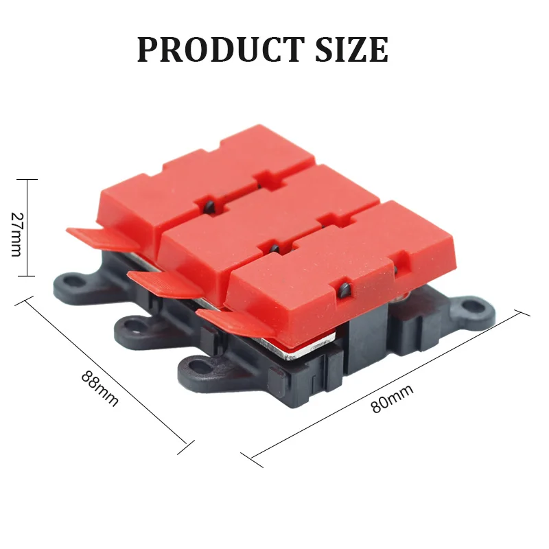 DMS Series 3 way bolted fixed Fuse Holder High current motorhome circuit fork bolt fuse box