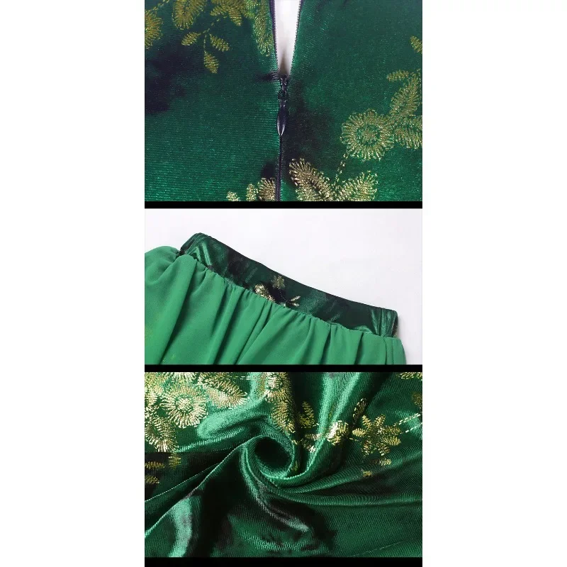 2024 New Chinese Style K-POP Outfit Halloween Costume Black  Party Clothes Female Jazz Dance Women Group Performance Wear Y2K