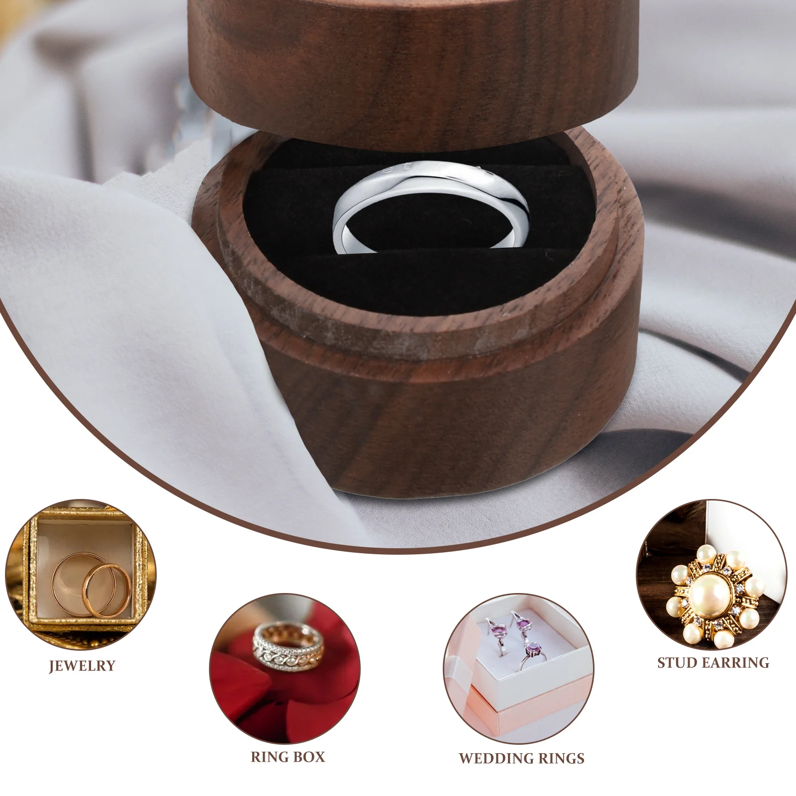 

High-end Ring Box Proposal Engagement Display The Boxes for Jewelry Holder Ringbox Girl