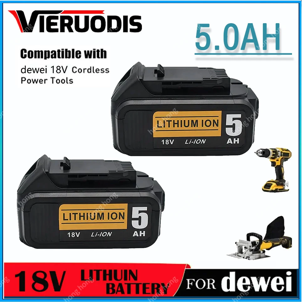 

for Dewalt 18V 20V 5000mAh power Tools rechargeable electric tool Accessories Lithium batteries Replace DCB200 DCB184