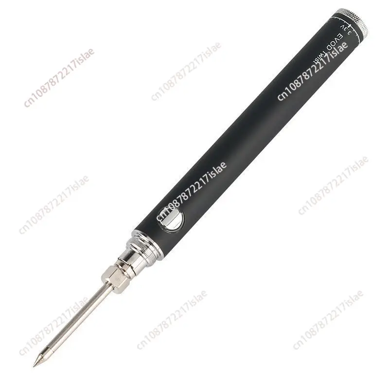 Portable Rechargeable Soldering Iron USB Battery Soldering Iron 1W-75W Power Outdoor Soldering Iron with 3 Tips(Black)