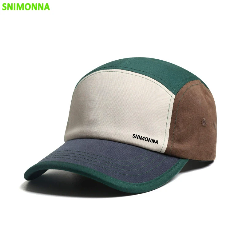 Fishing New Outdoor Sport Retro Multicolor Patchwork Baseball Cap Men's and Women's Outdoor Casual 5-Panel Hat Wholesale