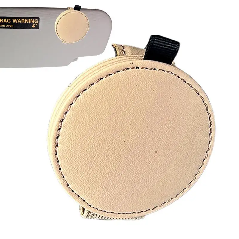 

Car Sunglasses Holder Leather Eyeglasses Hanger Sun Visor Glasses Clip Portable Ticket Card Clip Car Interior Accessories