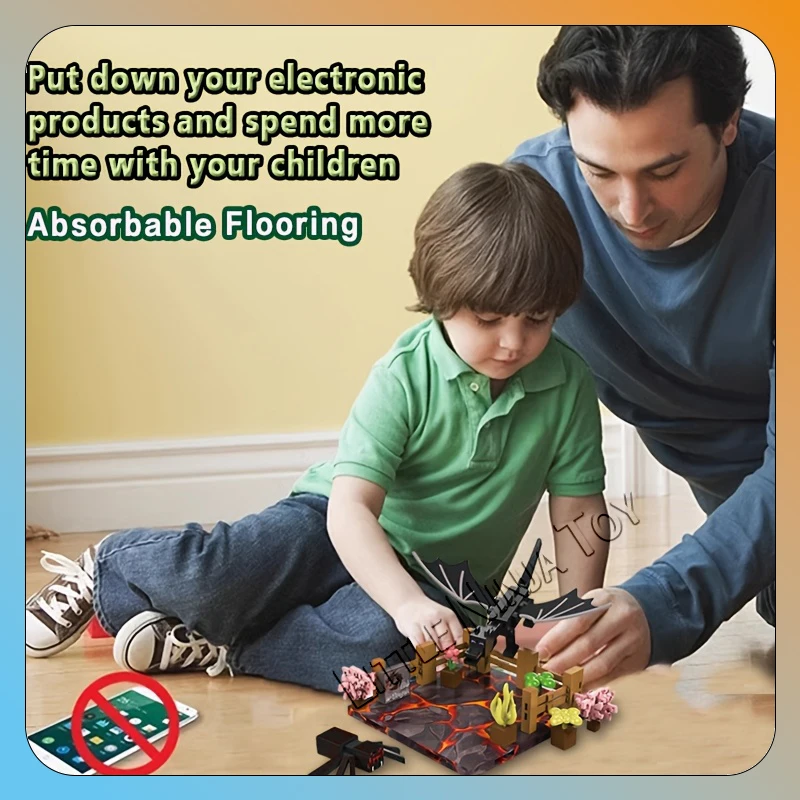 Z33001 마그네틱 큐브 빌딩 블록 동물원 마그네틱 베이스 조립 장식 세트, 어린이 교육용 자석 장난감