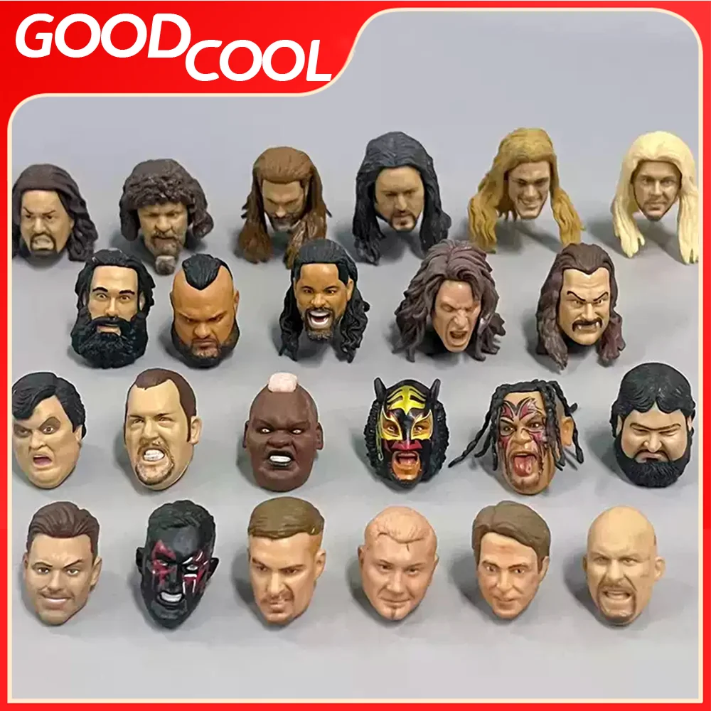 bulk cargo 1/12 Scale Male Soldier Arena Wrestler Head Carving Model Accessories Fit 6 inch Figures For Fans Collection Toys