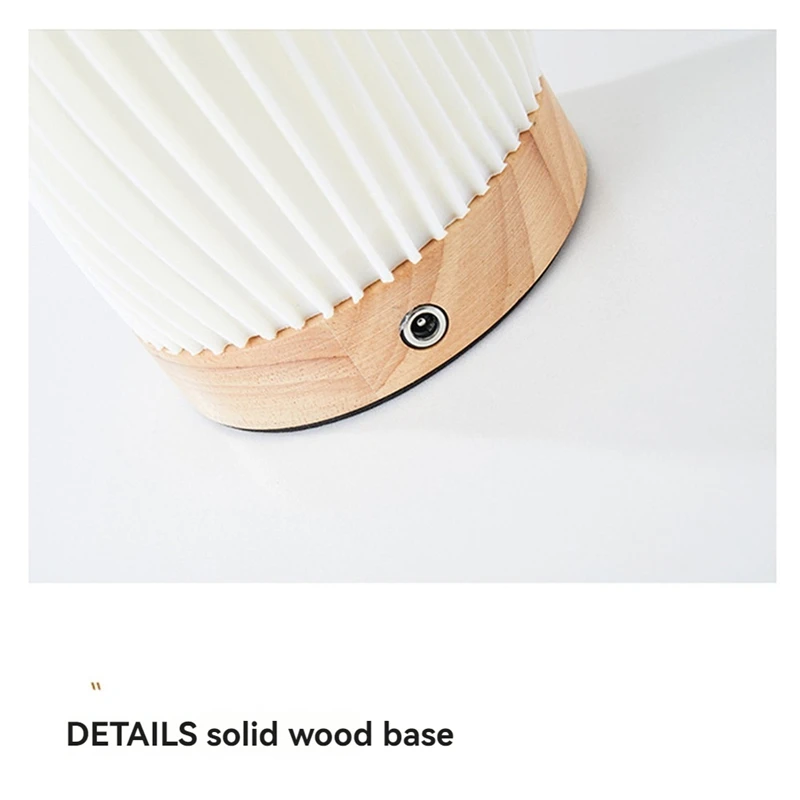 MAKE-Lámpara de mesa pequeña regulable para dormitorio, lámpara de noche pequeña a rayas de estilo Vintage, lámpara de noche