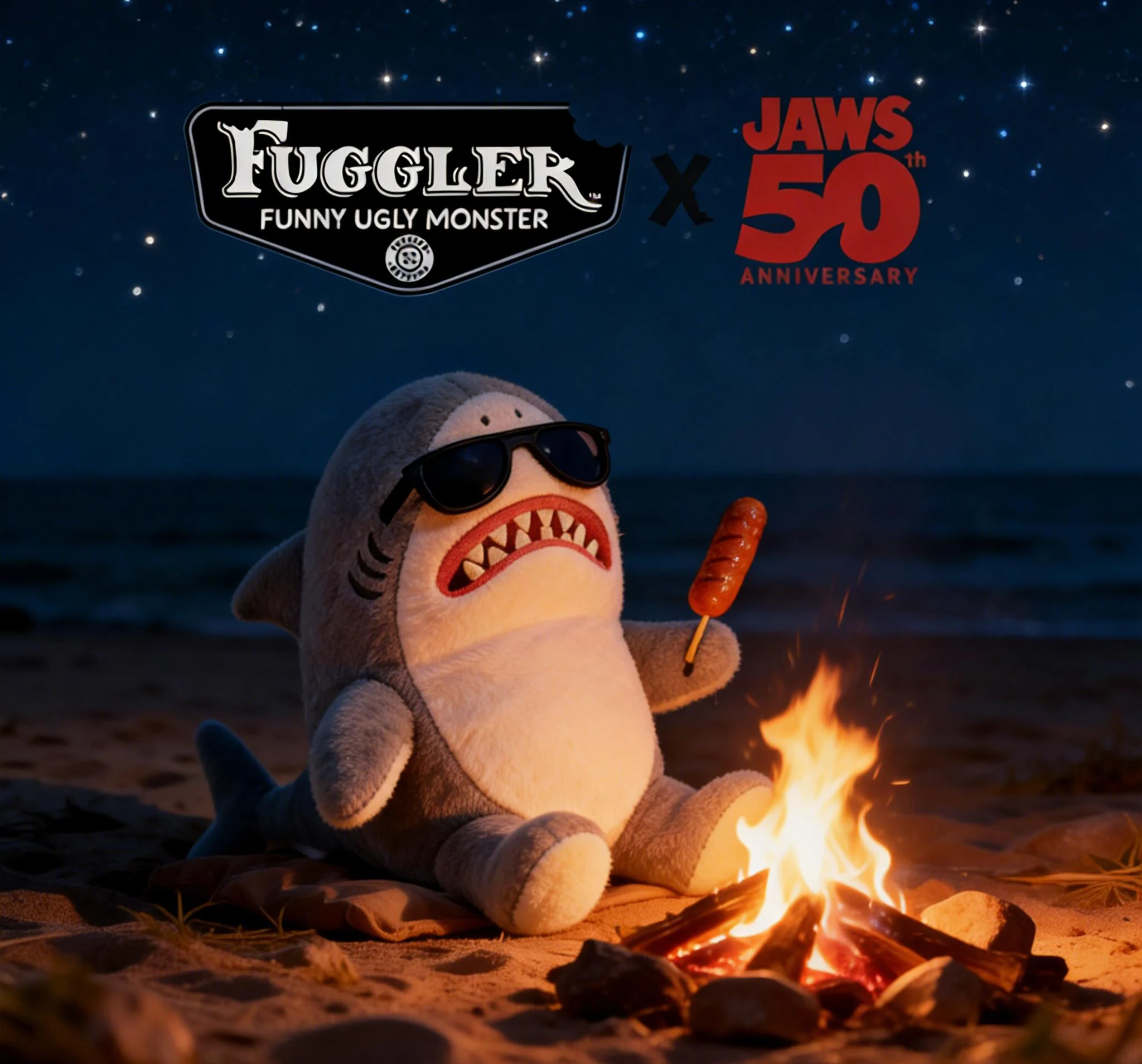 

Плюшевая игрушка Fuggler Great White Shark 20 см, коллекционная серия к 50-летию, модный подарок, украшение для дома, для мальчиков и девочек
