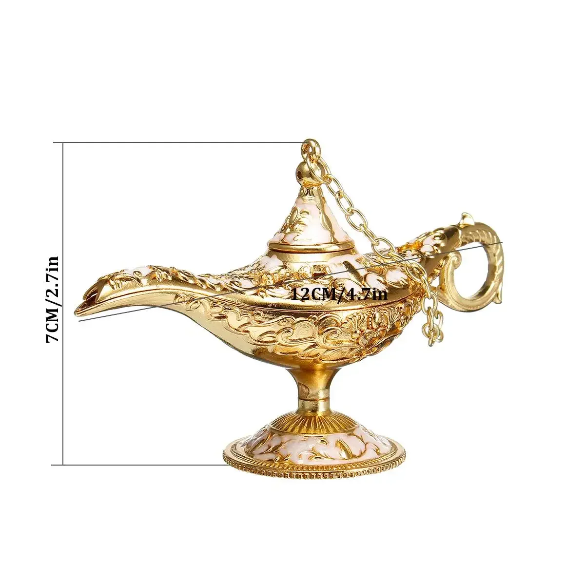 Aladdin Lamp Traditional Hollow Out Fairy Tale Magic Aladdin Wishing Lamp Tea Pot Retro Home Decoration Accessories