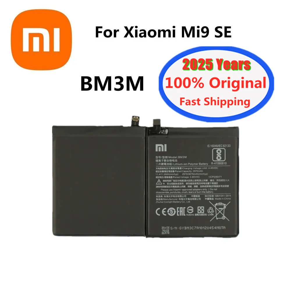 2025 Years 3070mAh New 100% Original BM3M Battery For Xiaomi Mi 9 SE Mi9 SE Mobile Phone Battery Fast Shipping