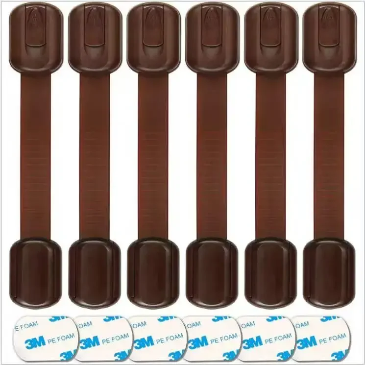 Werkseitige Kinder sicherung 6er Pack Schranks chlösser Baby Proof ing Strap Lock Kühlschranks chloss