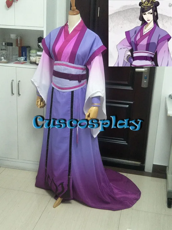 

Anime Grandmaster of Demonic Cultivation Yu Ziyuan Cosplay Costume Jiang Cheng Mother Dress MO DAO ZU SHI Cosplay Costumes Hanfu