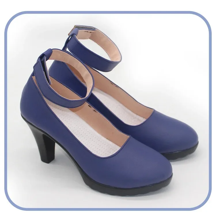 Spiel Blau Archiv Sorasaki Hina Cosplay Schuhe PU Leder Schuhe Halloween Karneval Stiefel Cosplay Requisiten Nach Maß