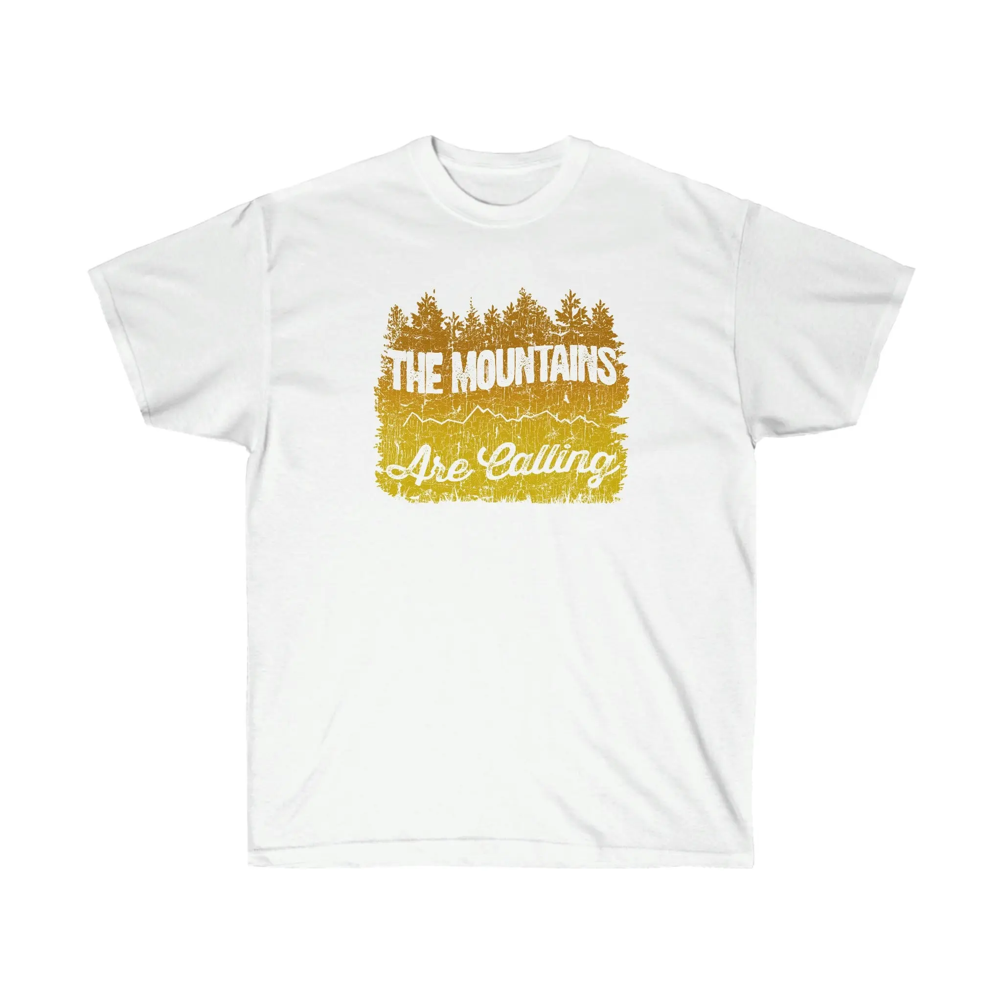 The Mountains Are Calling T shirt Outdoor Living Kayak River Fishing Sasquatch Bigfoot I believe rafting hiking camping