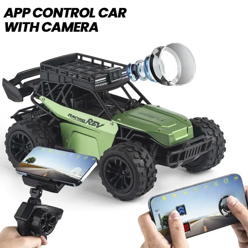 

Rc Car with Hd Camera App Control Off-Road Climbing Car All Terrain High-Speed Vehicle Electric Car Toys for Boys Kids Gift