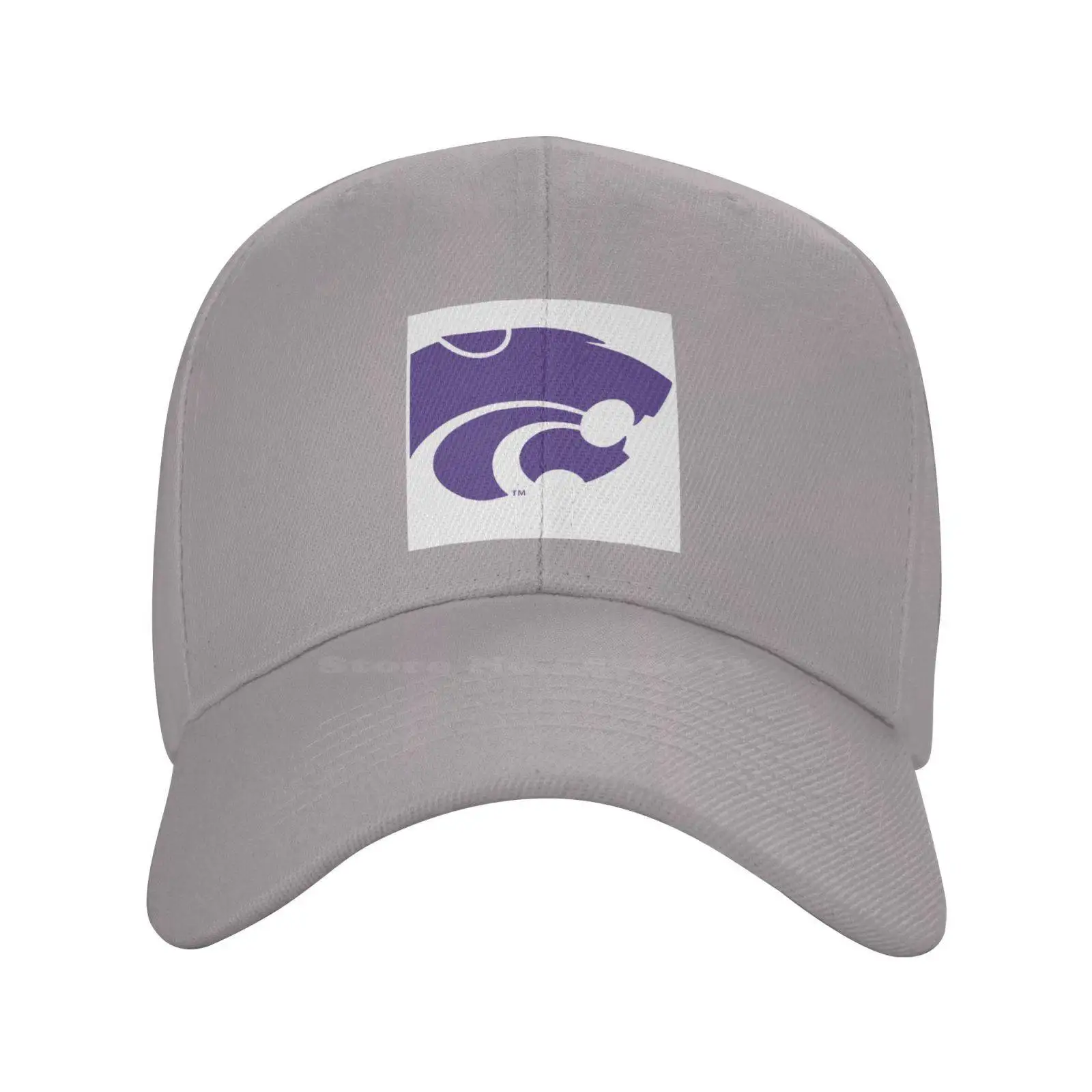 Kansas State Wildcats Logo Print Graphic Casual Denim cap Knitted hat Baseball cap