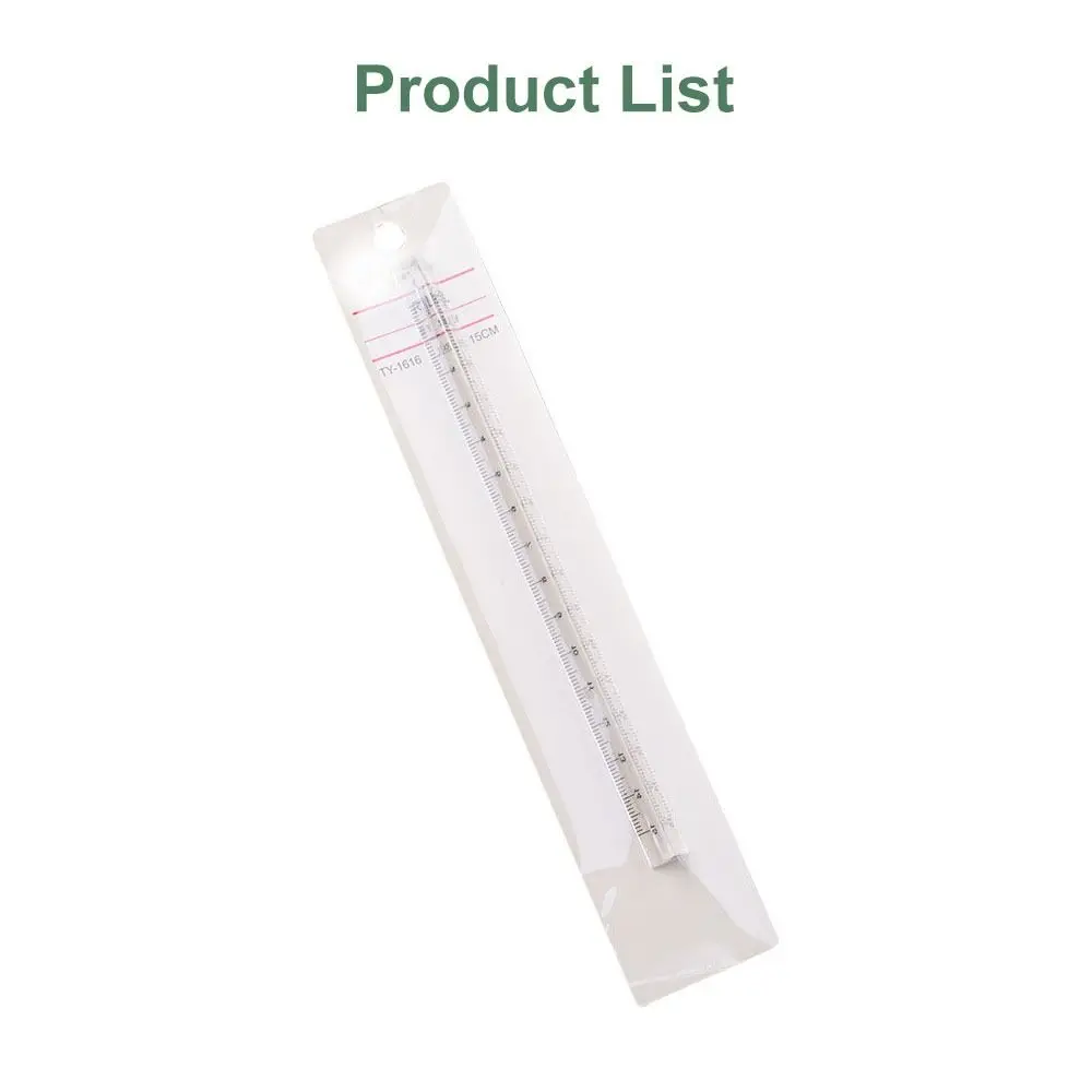 5 قطعة القرطاسية الإبداعية الاكريليك الطلاب هدية 15/20 سنتيمتر مثلث حاكم مقياس حاكم رسم حاكم حاكم