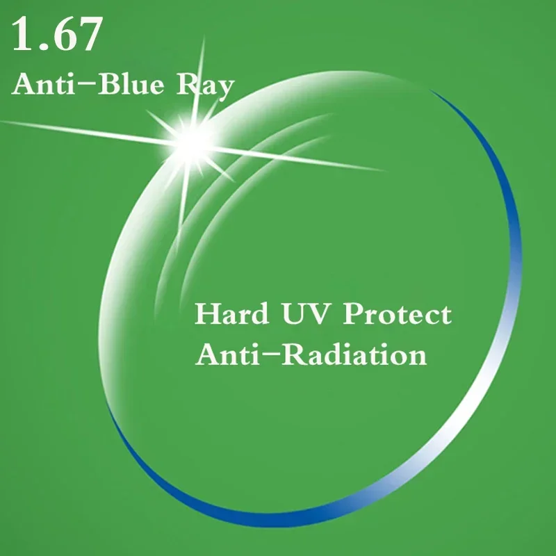 

Anti Blue Light Rays Series 1.56 1.61 1.67 1.74 Prescription CR-39 Resin Aspheric Glasses Lenses Prescription Lens for 2pcs