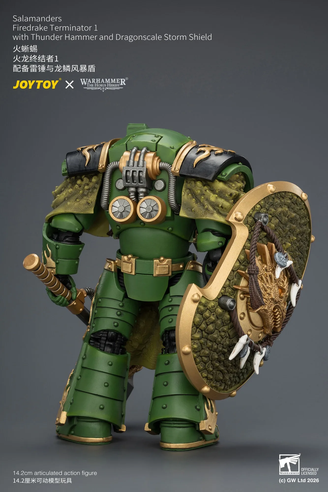 【Accessories】JOYTOY Warhammer 1/18 Action Figures Salamanders Firedrake Terminator 1 with Dragonscale Storm Shield Model Toy view 4