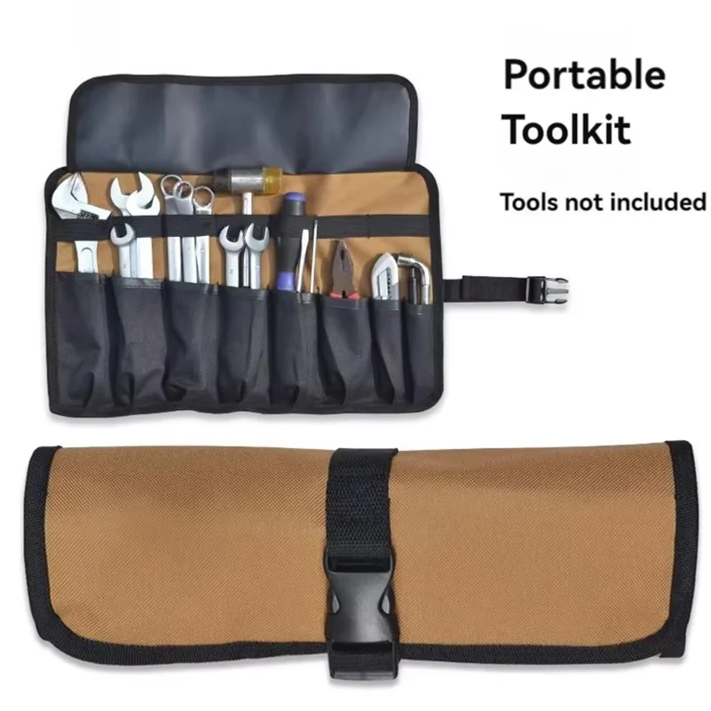 Oxford Cloth Roll Portable Pouch Bag Wrench Tool Foldable Spanner Hammer Camping Pocket Tool Storage Bag Toolkit