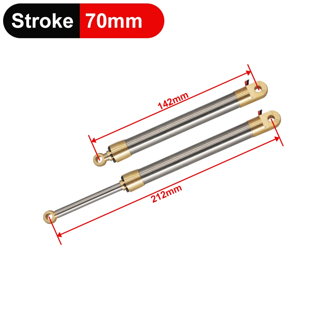 Elektrische simulatiecilinder Buitendiameter 12 mm Voor afstandsbediening Graafmachine DIY Speelgoedmodel modificatie Duwstangaccessoires