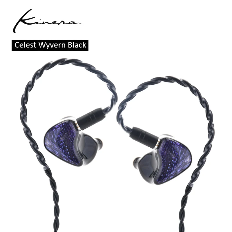 

Kinera Celest Wyvern Black In-Ear Earphones 10mm LCP Dynamic Driver With Detachable Boom Microphone IEMs Cable Audio Headphones