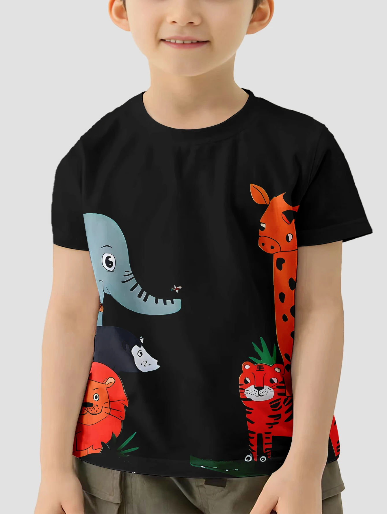 

Animal Boys Wear Children Top Shirts Child T-shirt T-shirt for a Boy Clothes 2024 Kids Clothes Tops Children's Boy's Clothing