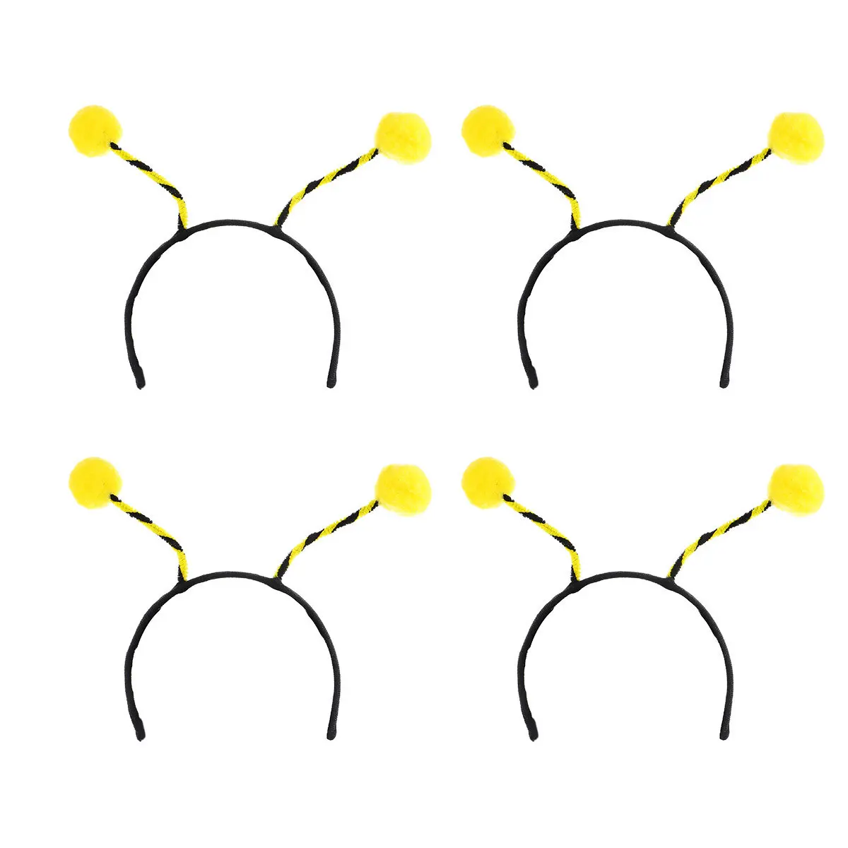 Cerchietto per capelli con antenna per fascia per capelli da 4 pezzi per bambini Design che scuote la molla Durevole accessorio per costume da festa per cosplay Styling per capelli