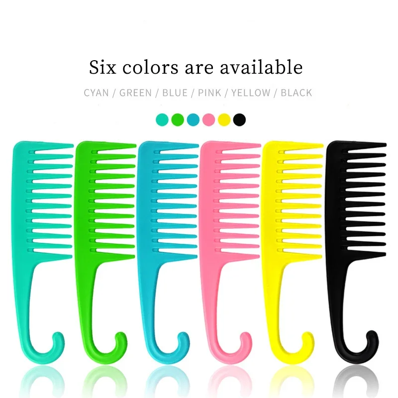 1pc Heat-Resistant Large Bending Comb Anti-Static Wide Bending Hook Split Seam Comb Hair Styling Tool Special for Real Hair Wigs