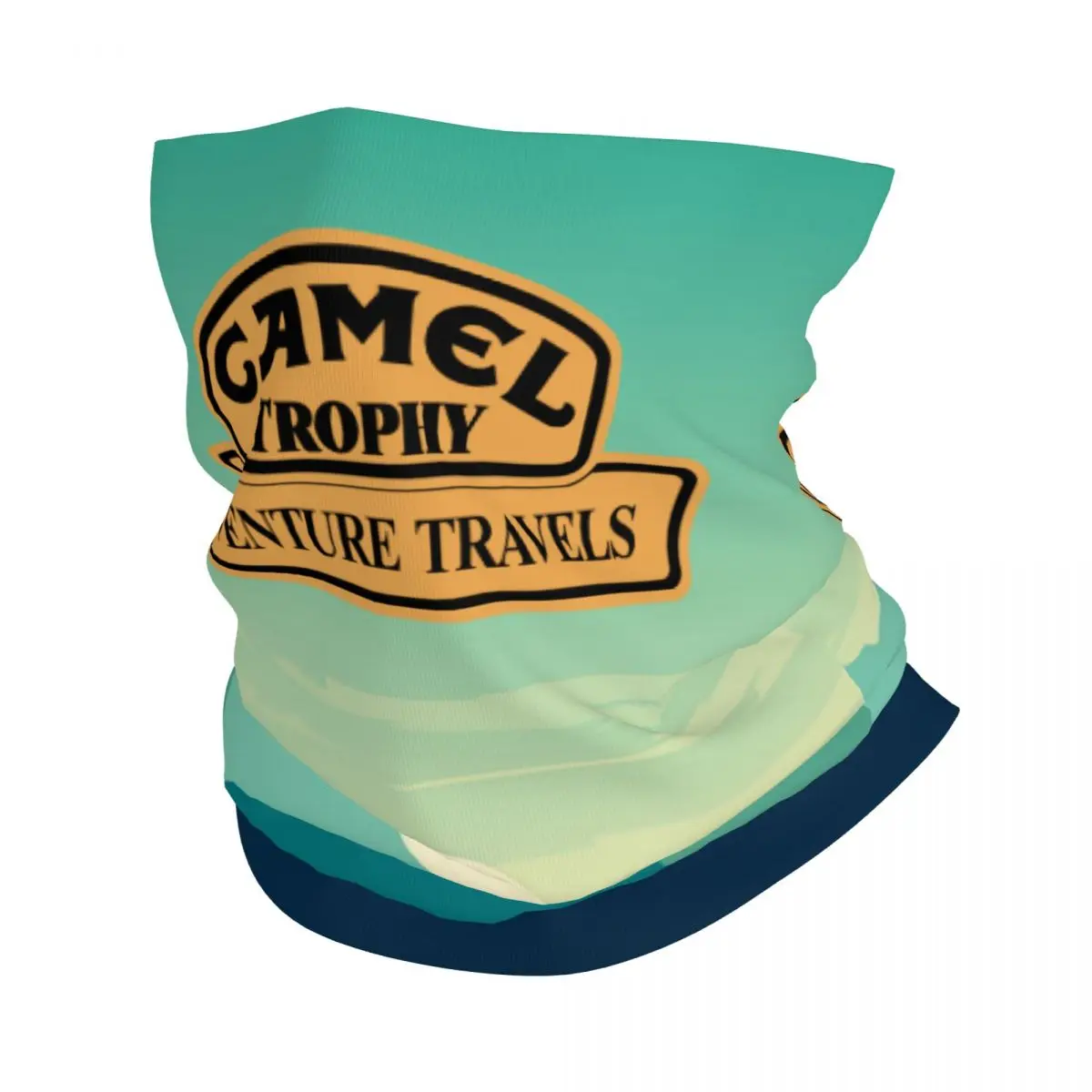 Custom Camel Trophy Adventure Travels Bandana Neck Warmer Women Men Winter Ski Tube Scarf Gaiter Face Cover