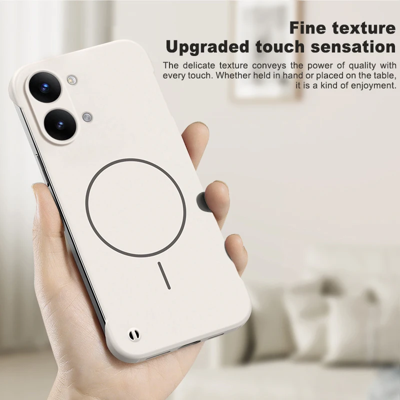 For Magsafe Frameless Magnetic Wireless Charging Phone Case 