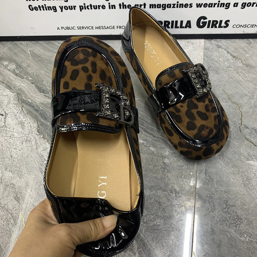 Women Flat Shoes Plus Size Casual Women Mullers Antislip Brand Designer Female Loafers Fashion Leopard Women Shoes