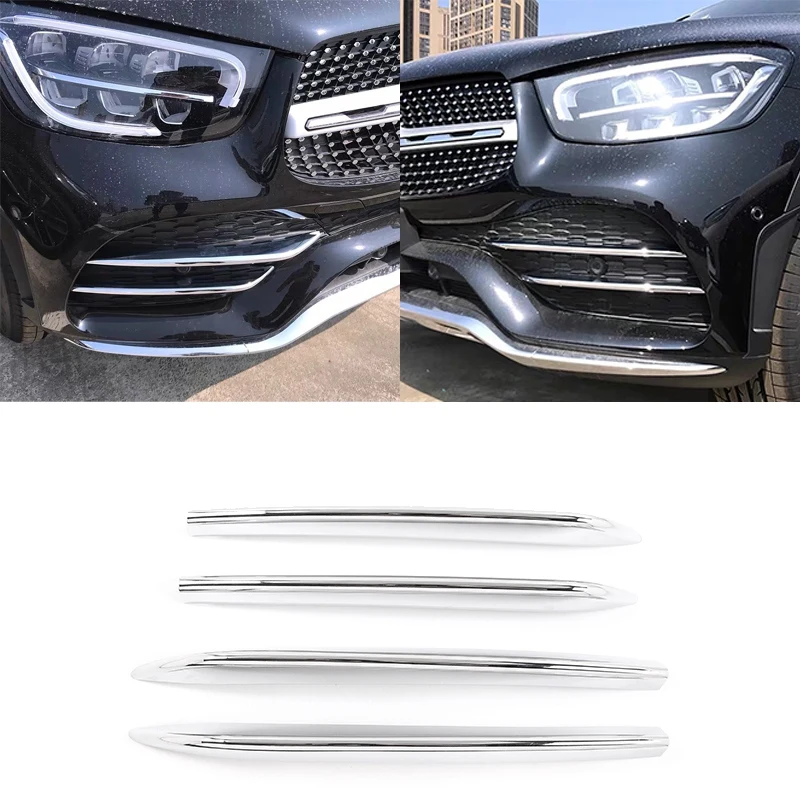 Car Front Bumper Fog Light Trim Spoiler for Mercedes-Benz GLC Coupe 2020 2021